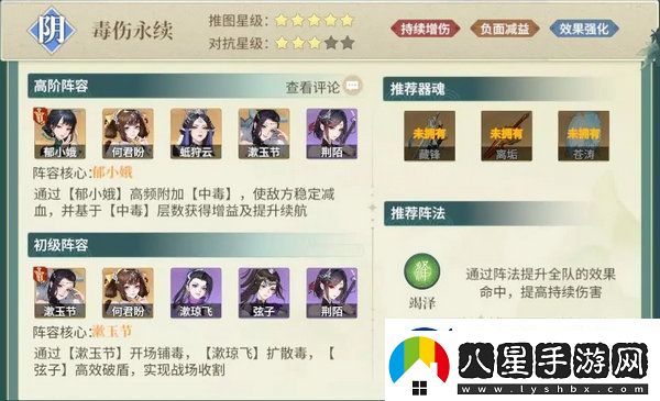 江湖如夢(mèng)陣容搭配攻略