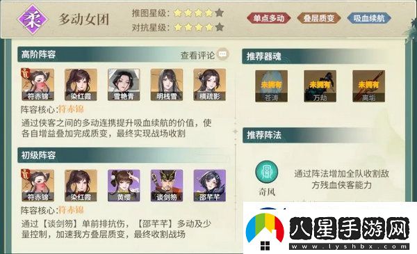 江湖如夢(mèng)陣容搭配攻略