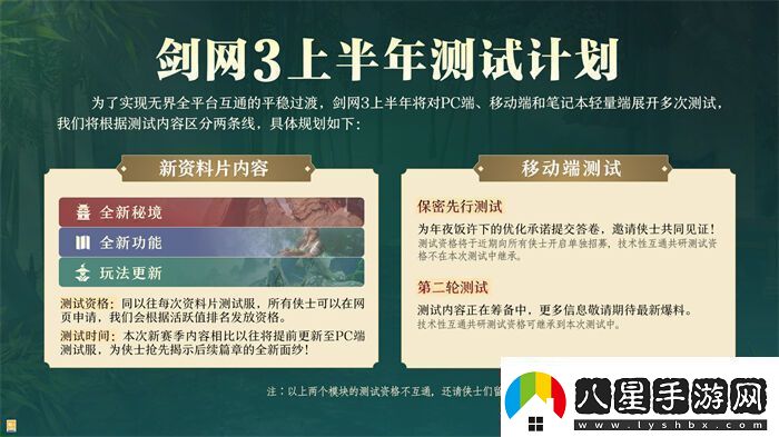 序章已啟動無界相約一篇看完劍3近期重點更新