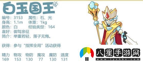 洛克王國白玉國王基本信息介紹