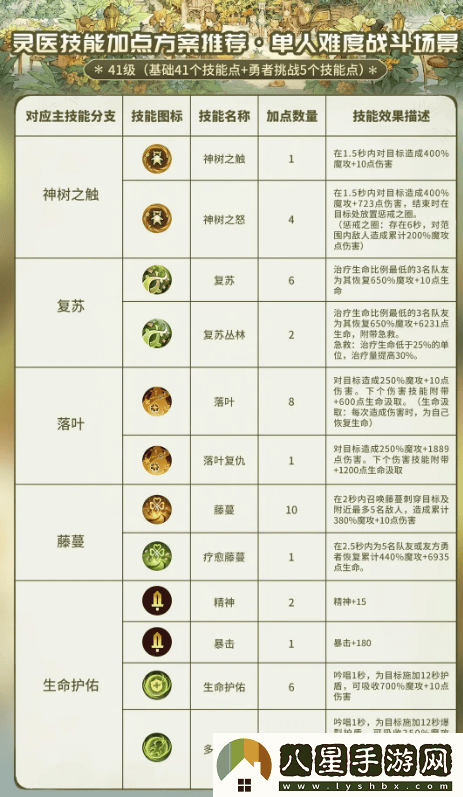 森之國(guó)度靈醫(yī)加點(diǎn)與玩法詳細(xì)攻略解析，以助你在游戲中更快成長(zhǎng)