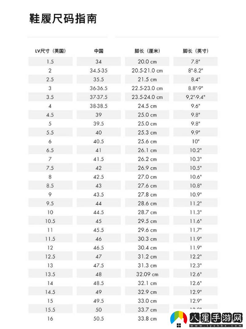 新解析歐洲尺碼日本尺碼美國歐洲l