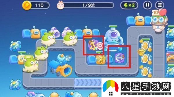 保衛(wèi)蘿卜4太空穿越第11關(guān)通關(guān)指南