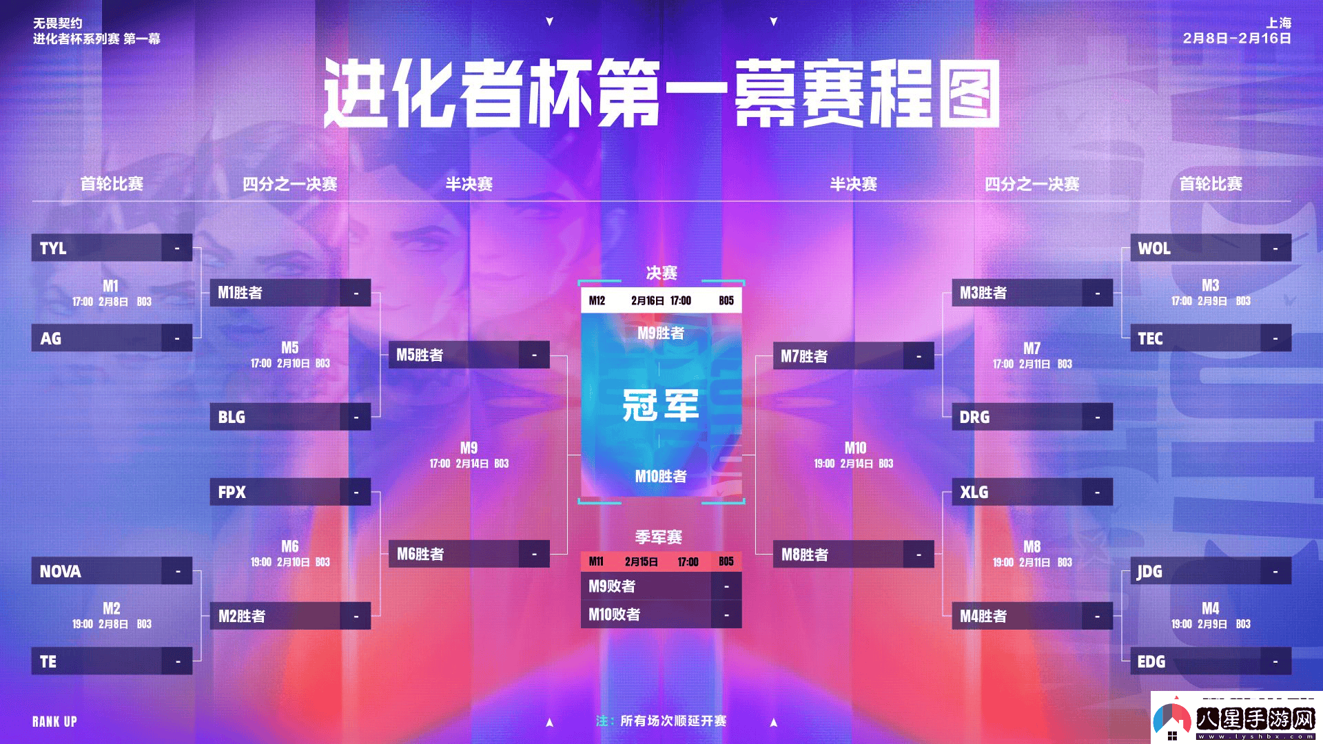 進(jìn)化者杯第一幕賽程