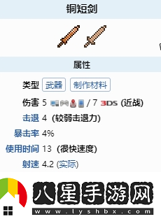 泰拉瑞亞游戲中銀制短劍的詳細屬性介紹及高效獲得方法解析