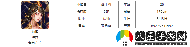 第七幻域西王母神格圖鑒具體一覽