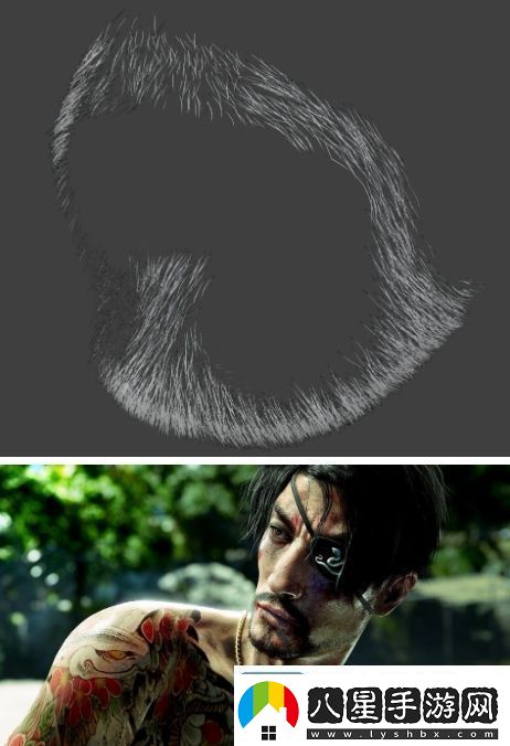 如龍8外傳真島的胡子多邊形數(shù)量超如龍4全身