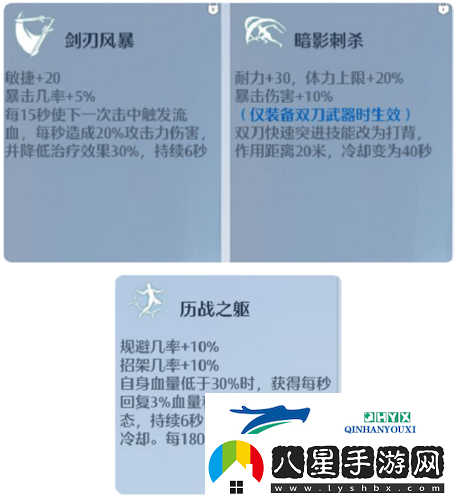 諾亞之心雙刀技能怎么選