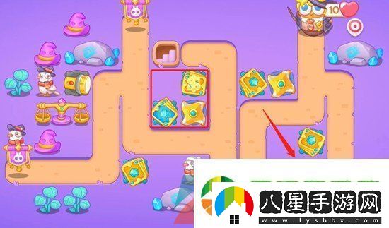保衛(wèi)蘿卜4阿波與魔法寶藏第32關(guān)怎么過