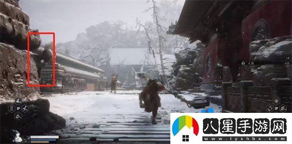 黑神話悟空亢金龍?jiān)谀?></p><p>4、接著在平臺的右前方位置，下坡繼續(xù)往院子中間移動；</p><p style=